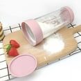 thumbnail image 3 of IEMIEBSHA Icing Sugar Shaker, Stainless Steel Fine-Mesh Flour Sifter/Shaker Bottle for Icing Sugar Flour Chocolate Cappuccino Cocoa,Pink, 3 of 9