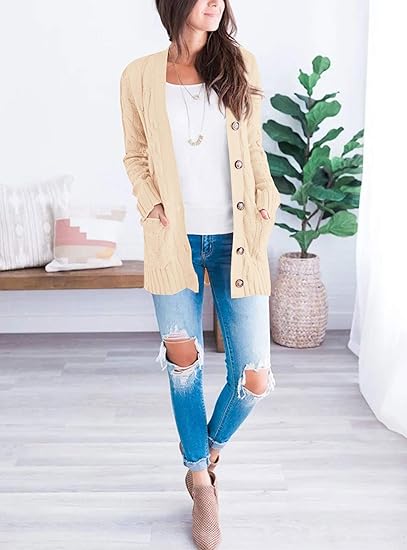 Prettygarden Women's Open Front Cable Knit Cardigan photo 7