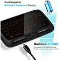 thumbnail image 4 of 2.4Ghz Mini Wireless Keyboard Touchpad Combination, with 3-level Backlight Rechargeable Full-screen Remote Control, Suitable for Android TV Box, Projector, IPTV, HTPC, PC, Laptop, 4 of 10