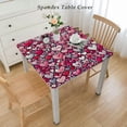 thumbnail image 2 of HAOXIT Red Love Heart Square Table,Dresser Scarf, Canvas Square Table Wedding Kitchen Dining Room,for Home Party Decor 54''x54'', 2 of 7