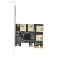 thumbnail image 4 of PCIe 1 To 4 Riser Card, PCIE Riser Splitter Stable Reliable Widely Applicable 4 USB 3.0 Ports  For Home For Office For Room, 4 of 8