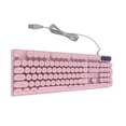 thumbnail image 1 of Clavier de Jeu Filaire USB 104 Touches Rétroéclairé Ergonomique Pliable Pieds Suspendus Touches Rondes Concaves Arc Touches Multimédia Compatible avec Ordinateur Portable Bureau AIO pour XP Linux OS X, 1 of 7