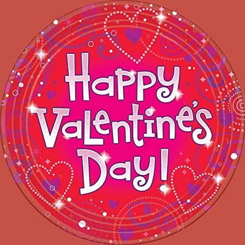 Love Crazy Valentine's Day Party 7" Dessert Plates