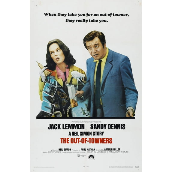 Out Of Towners Movie Poster Reprint 27inx40in for any room 27x40 Square Adults Poster Time