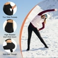 thumbnail image 4 of 3 Pack Fleece Lined Leggings Women with Pockets -Warm Winter Yoga Pants for Women Thermal Running Workout Leggings, 4 of 7