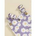 thumbnail image 6 of vera natura Baby Girl Summer Romper Cute Daisy Print Sleeveless Jumpsuit for Newborn Toddler Cute Clothes, 6 of 9