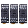 thumbnail image 1 of 3X PYF14A DIN Rail Power Relay Socket Base 14 Pin for MY4NJ HH54P MY4,3 x Relay Socket Base,Black, 1 of 8