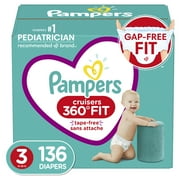Pampers Cruisers 360 Diapers Size 3, 136 Count (Select for More Options)