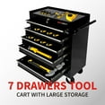 thumbnail image 4 of 7-Drawer Heavy-Duty Rolling Tool Chest Cabinet with Lock Mobile Cart for Garage & Workshop, Black, 4 of 6
