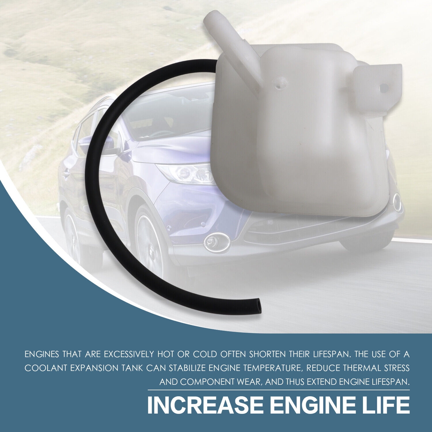 Engine Coolant Expansion Tank Overflow Reservoir Tank for Nissan Dualis J10