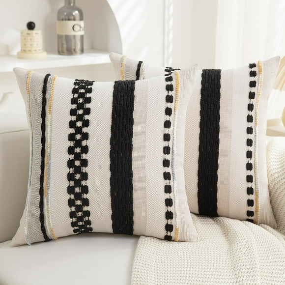 Fundas de Almohada Boho PLEPATE 45x45 cm Juego de 2 Chenilla