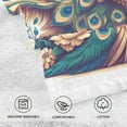 thumbnail image 4 of Beautiful Peacock 2 Pcs Hand Towel Set Cotton Absorbent Soft Face Towels Bath Towels for Bathroom Kitchen Shower Hotel Decor 16"x28", 4 of 8