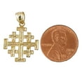 thumbnail image 2 of 14K Yellow Gold Jerusalem Cross Pendant, 2 of 4