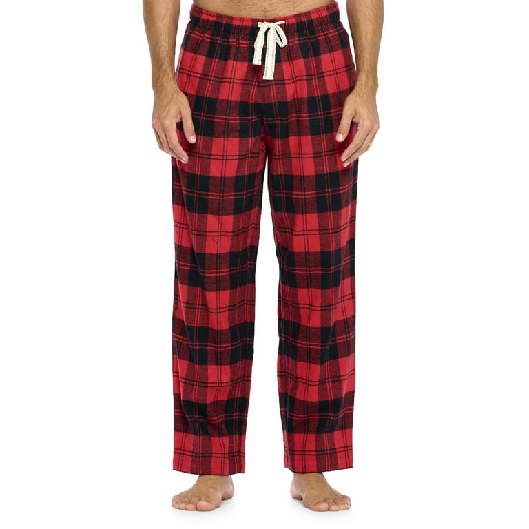 Ashford Brooks Mens Super Soft Flannel Plaid Pajama Sleep Pants