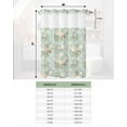 thumbnail image 6 of No Hook Shower Curtain with Snap in Liner, Vintage Flower Pink Camellia Floral Light Blue Hotel Shower Curtains for Bathroom, Washable Shower Curtain Liner Set with Mesh Top Window, 36"x78", 6 of 6