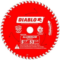 Diablo D0552N Circular Saw Blade, 5-7/8 in Dia, 5/8 in Arbor, 52-Teeth, Carbide Cutting Edge