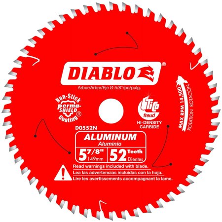 UPC: 0008925138822 | Diablo D0552N Circular Saw Blade  5-7/8 in Dia  5/8 in Arbor  52-Teeth  Carbide Cutting Edge