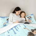 thumbnail image 4 of Homewish Dance Ballet Girl Bedding Comforter Set 7pcs for Kids Children,Bling Stars Snowflake Queen Bedding Sets Super Cozy,Graffiti Splash Queen Sheet Sets,Breathable Home Decor,Reversible, 4 of 8