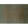 thumbnail image 1 of Ahgly Company Machine Washable Indoor Rectangle Oriental Turquoise Blue Industrial Area Rugs, 5' x 7', 1 of 4