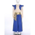 thumbnail image 4 of Yruioon Kids Boys Arabian Prince Suits 2 Piece Cap Long Sleeve Top and Harem Pants Sets Royal Blue 12, 4 of 7