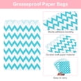 thumbnail image 3 of Uxcell 100Pcs Bolsas de Papel Kraft para Regalos, 7" x 5" Bolsas de Caramelo a Prueba de Grasa, Bolsas Planas para Favors, Bolsas Pequeñas de Regalo, Olas Azules Claras, 3 of 6