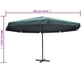 thumbnail image 4 of vidaXL Parasol Green Aluminium 500 cm, 4 of 4