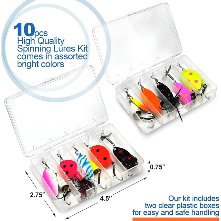 10pcs Advanced UV Fishing Lures for Freshwater - Bass Fishing Spinnerbaits - Bass Fishing Gear - Trout Fishing Gear - Spinner Baits for Steelhead,