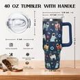 thumbnail image 3 of 40 Oz Pug Tumbler With Handle, Golden Retriever Decor Coffee Travel Mug Cup Water Bottle, Dog Gifts for Women, 3 of 6