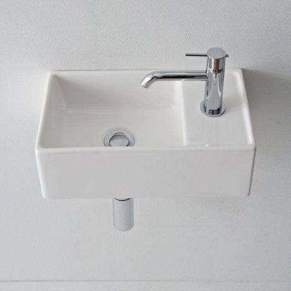 Nameeks 8031/R-41-One Hole Scarabeo 16-1/8" Ceramic Wall Mounted / Vessel Bathroom Sink -
