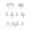 thumbnail image 4 of 5042 Elle 2-Light 15" Wide Bathroom Vanity Light with Chevron Cut Glass Shades, 4 of 16