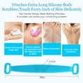 thumbnail image 5 of Inmorven Back Scrubber for Shower,30inches and 35½ inches Two Size for Choosing Silicone Exfoliating Bath Body Brush with Handle for Men and Women. (Blue), 5 of 8