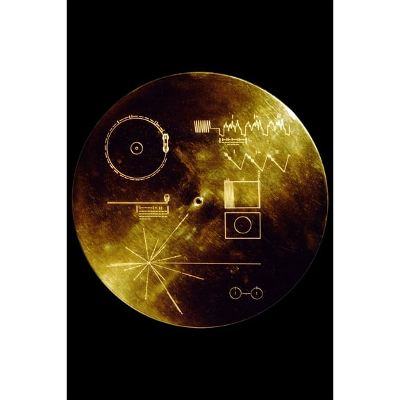 24x36 gallery poster, Voyager Golden Record