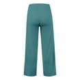 thumbnail image 6 of Tiweut Casual Cargo Pants Women High Waist Loose Fit Elastic Waistband Drawstring Utility Wide Leg Comfortable Pockets Regular Trousers Mint Green,2XL, 6 of 7