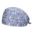 thumbnail image 1 of Unisex Bear Leaf Floral Cotton Adjustable Sweat Absorbant Scrub Cap Bouffant Hat, 1 of 10
