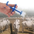 thumbnail image 4 of Jeringa veterinaria de plástico y acero de 50 ml para equipos médicos de animales, agricultura y aves de corral., 4 of 9