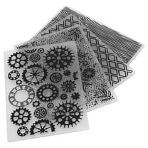Eotvia Plastic 5.8" x 4.1" Rectangle Embossing Plate, 4 Pack