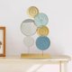 thumbnail image 2 of Escultura de pared de espejo Chic Shabby Round Metal Wall Art Decor Estatuas De Mesa 22x8x37.5cm SM SunniMix Arte de metal Escultura de pared Estatuas Hogar Sala de estar, 2 of 5