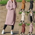 thumbnail image 2 of Abrigo de otoño e invierno para mujer, de color liso, de moda, cárdigan largo de aguja para mujer, suéter tejido con capucha, ropa para mujer, 2 of 6