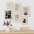 thumbnail image 2 of PixonSign Framed Canvas Print Wall Art Set - Polygon, Flower Woman, Monstera Black & Tan Poster Art - Collage Print Gallery Set of 6 Abstract Illustrations Wall Décor for Home - Natural, 2 of 5