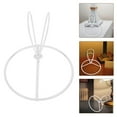 thumbnail image 2 of Fovewise DIY Chandelier Lampshade Frame for Ceiling Light Fixtures Metal Wire Lamp Shade Ring Lampshade Making Supply for Table Lights White 90 MM, 2 of 8