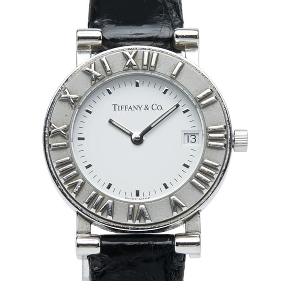 Pre-Owned Tiffany & Co. Atlas Strap (Aftermarket) Quartz Watch with White Dial,... (Good)