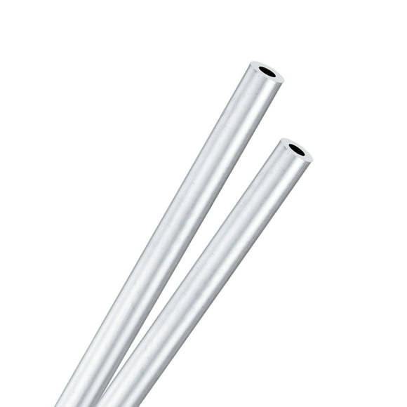 Tubo redondo de aluminio 6063 de 250 mm en paquete de 2, tubería de aluminio sin costura de 3 mm ID 6 mm OD para manualidades DIY [0.12x0.24x9.8IN]