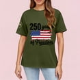 thumbnail image 4 of Women 250th Anniversary USA Shirt Women Patriotic Independence Day Shirt Women Casual Crew Neck Top, 4 of 5