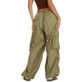 thumbnail image 4 of KOMOO Men Women Baggy Cargo Pants Oversized Drawstring Pockets Jogger Wide Leg Hippie Trousers Streetwear, 4 of 8