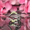 thumbnail image 4 of 1/11 CT. Peridot and Diamond Ring Guard- Engagment ring Wrap Enhance- August Birthstone, 4 of 7
