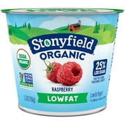 Stonyfield Smooth & Creamy Organic Low-Fat Rasberry Yogurt, 6 Oz.