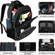 thumbnail image 2 of Mochila Impermeable Belug USB para Laptop De 15.6 Hombre Negro, 2 of 4
