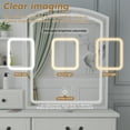 thumbnail image 6 of Wohh MDF Makeup Vanity with LED Mirror, Dressing Table and 5 Drawers, White, 6 of 9
