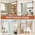 thumbnail image 7 of Room Divider No Drilling Curtain Rod Wall Divider for Room Separation, 4-10ft(H) 28-114inch(W) Adjustable, Heavy Duty Partition Space Separator Freestanding Tension Curtain Stand, Black, 7 of 7