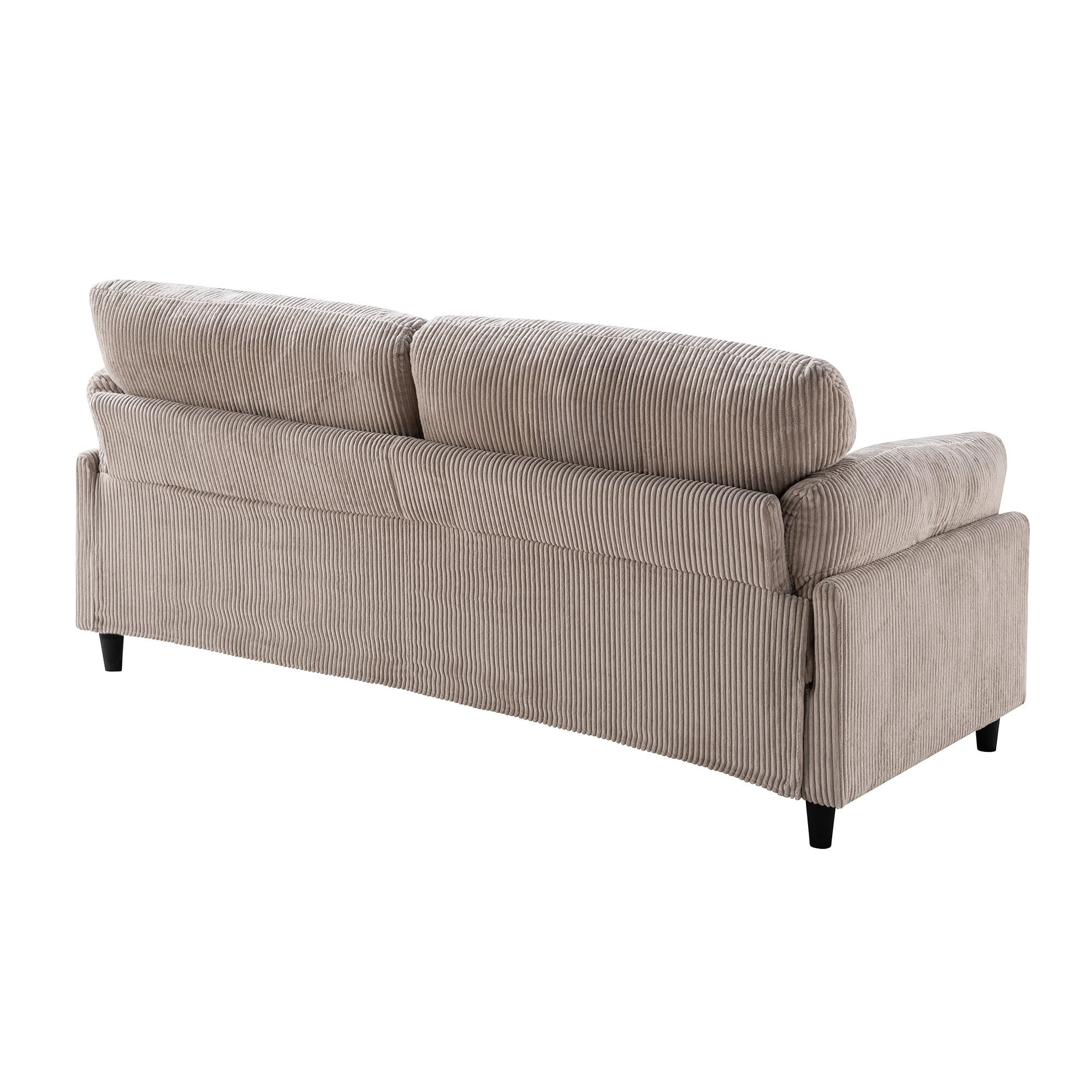 DEALTOPS 83" Corduroy Loveseat Sofa, 850lbs Heavy Duty 2-Seater Couch, Iron & Wood Frame, Oatmeal Beige